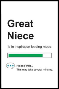 Great Niece is in Inspiration Loading Mode