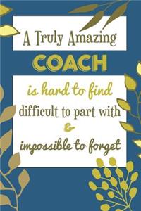 A Truly Amazing COACH Is Hard To Find Difficult To Part With & Impossible To Forget