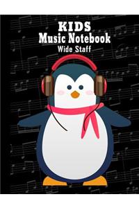 Kids Music Notebook Wide Staff