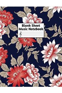 Blank Sheet Music Notebook