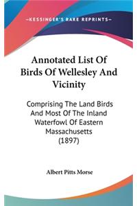 Annotated List of Birds of Wellesley and Vicinity