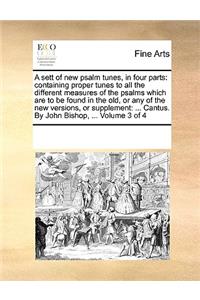 A sett of new psalm tunes, in four parts