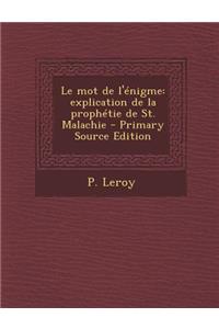 Le mot de l'énigme