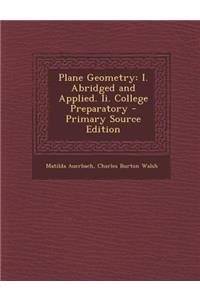 Plane Geometry