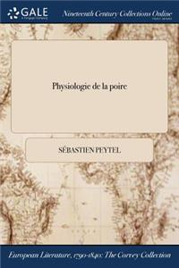 Physiologie de la Poire