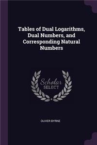 Tables of Dual Logarithms, Dual Numbers, and Corresponding Natural Numbers