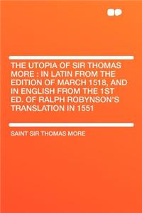 The Utopia of Sir Thomas More
