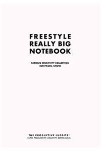 Freestyle Really Big Notebook, Serious Creativity Collection, 800 Pages, Snow