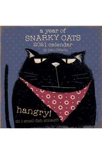 A Year of Snarky Cats 2021 Wall Calendar