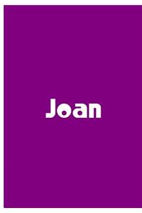 Joan - Purple Notebook / Journal / Extended Lined Pages / Soft Matte Cover