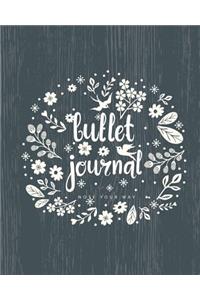 Bullet Journal Dot Grid for 90 Days, Chalkboard Flower Numbered Pages Quarterly Journal Diary,