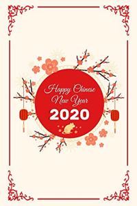 Happy Chinese new year 2020 Journal, Year of The Rat 2020 Red.