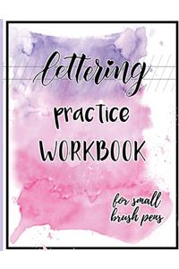 Lettering practice workbook for small brush pens