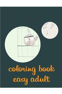 coloring book easy adult