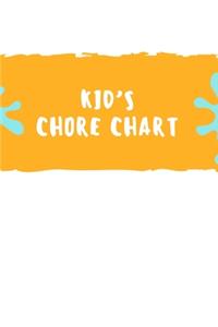 Kid's Chore Chart - keep track of children's chores progress 6x9