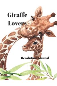 Giraffe Lovers Resolution Journal