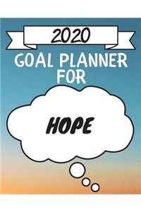 2020 Goal Planner For Hope