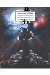 Halloween Zombie Rising College Ruled Journal