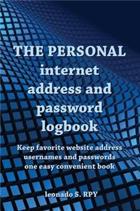 The personal Large Format Internet Address & Password Logbook
