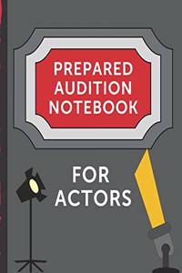 Prepared Audition Notebook For Actors