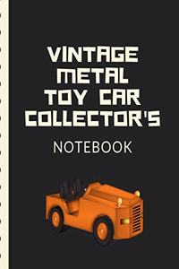 Vintage Metal Toy Car Collector's Notebook