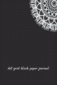Black Paper Dot Grid Notebook Journal (8.5