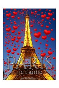 Paris je t'aims gold Eiffel Tower creative blank journal Notebook