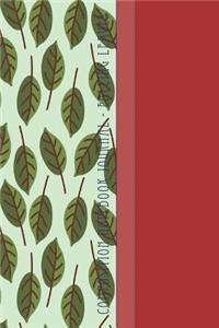 Composition Notebook Journal - Falling Leaves: Cool Falling Leaves Pattern 6 X 9 Graph Ruled Paper Notebook, Appreciation, Quote Journal or Diary Unique Inspirational Gift for Friend or Teacher, Beginning or End of School Year, Retirement, Birthday