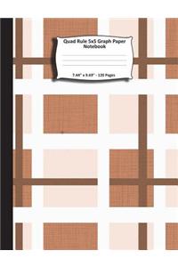 Quad Rule 5x5 Graph Paper Notebook. 7.44" x 9.69". 120 Pages