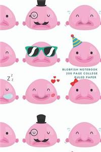 Blobfish Notebook - 200 Page College Ruled Paper