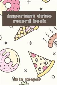 Important Dates Record Book