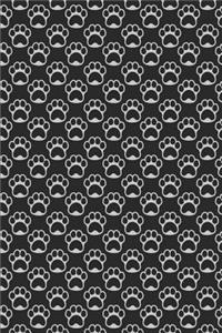 Dog Pattern - Black Paws in Black