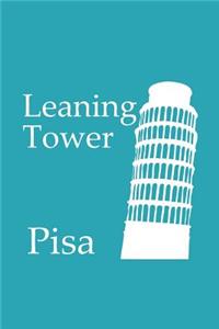 Leaning Tower of Pisa - Lined Notebook with Robin's Egg Blue Cover