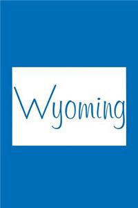 Wyoming - Cobalt Blue Lined Notebook with Margins