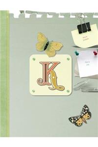 Monogrammed K Dot Grid Bullet Journal