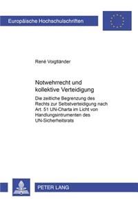 Notwehrrecht Und Kollektive Verantwortung