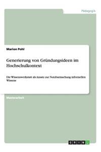 Generierung von Gründungsideen im Hochschulkontext