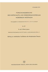 Beitrag zur statistischen Verifikation der Minderheiten-Theorie