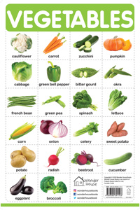 Vegetables - My First Early Learning Wall Chart: For Preschool, Kindergarten, Nursery And Homeschooling (19 Inches X 29 Inches)
