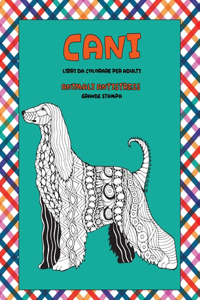 Libri da colorare per adulti - Grande stampa - Animali antistress - Cani