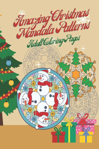 Amazing Christmas Mandala Patterns Adult Coloring Pages