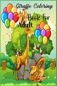 Giraffe Coloring Book For Adult