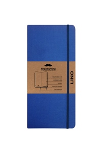 Moustachine Classic Linen Large Indigo Blue Blank Hardcover