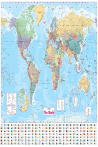 World Wall Laminated Map