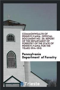Commonwealth of Pennsylvania. Official Document No. 26