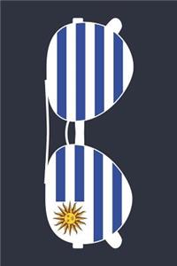 Uruguay Notebook 'Uruguay Sunglasses' - Holiday Planner - Uruguayan Flag Diary - Uruguay Travel Journal