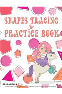 Shapes tracing & practice book for girls age 3-5