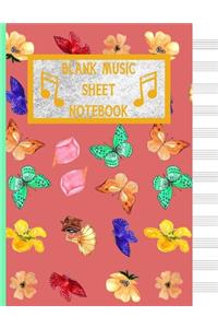 Blank Music Sheet Notebook