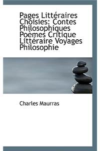Pages Litt Raires Choisies