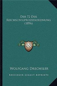 72 Der Reichscivilprozessordnung (1896)